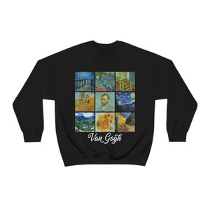 Van Gogh Sweatshirt, Womens Art Lover Sweater, Mens Van Gogh Sweatshirt, Art Student Gift, Artist Apparel