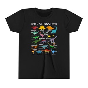 Kids Dinosaur Lover Tshirt, Boys Types Of Dinosaurs Tee, Girls Dinosaur Art Shirt, Paleontology Lover Gift