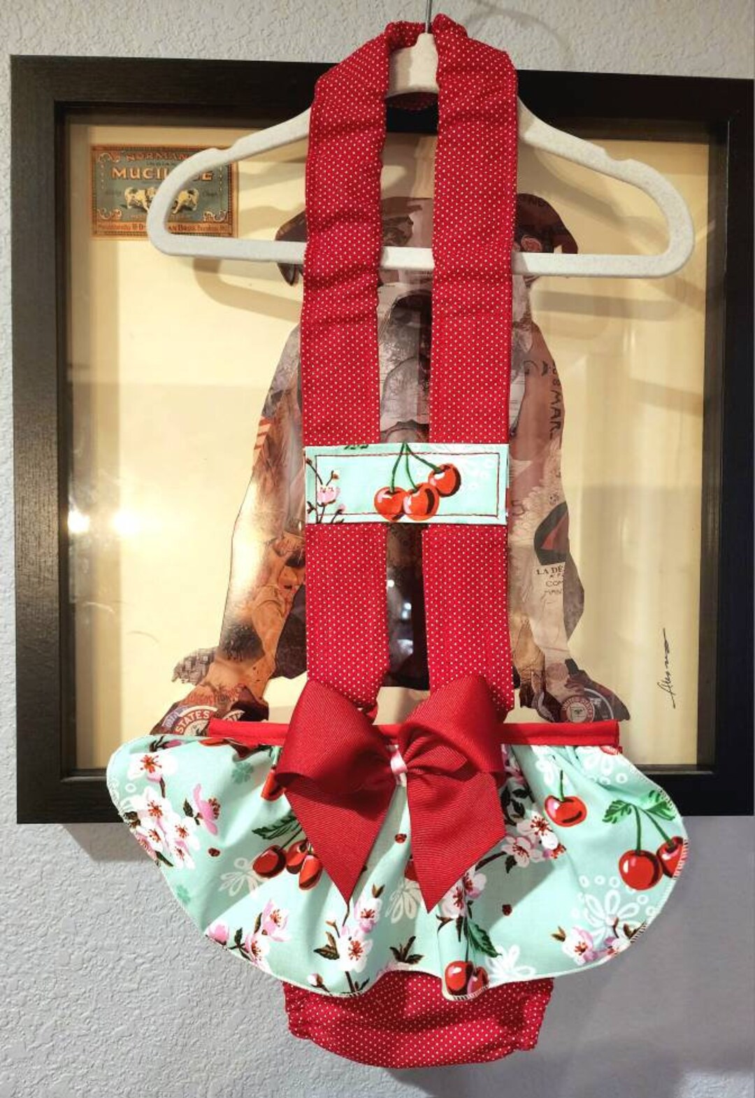 Cherry Blossom W/ Red Britches/diaper Covers for Dog/bulldogs/french
