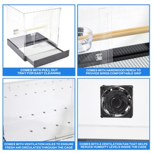 Picture Idea: Premium Bird Cage Fully Acrylic Bird Cage Made In The