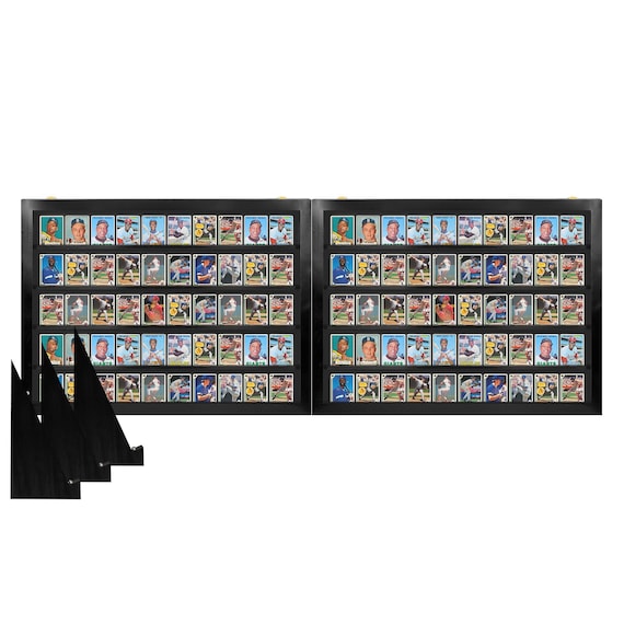 sports card trade show display case Large Cards Case,Graded Display Frame with Lock prone loose items in showcases or on your counter Honiway Trading Card Display, 3-Tier