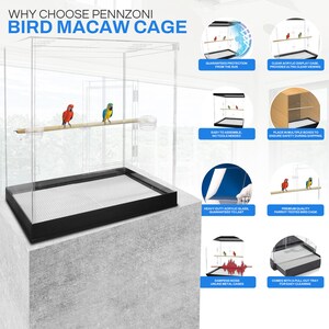 Macaw Acrylic Cage With No Base - Etsy