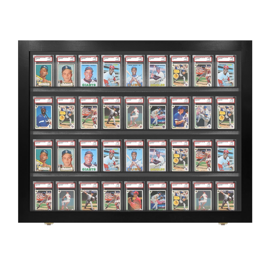 PENNZONI Sports Card Display Case, Holds 36 Graded Sports Cards, PSA