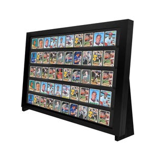 PENNZONI Vitrine de table avec 2 supports, Vitrine pour cartes de baseball en acrylique, Support pour cartes de sport, Vitrine pour cartes à collectionner