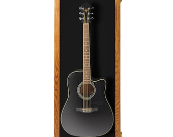 Vitrine pour guitare acoustique - Chêne Premium - Vitrine pour guitare acoustique électrique