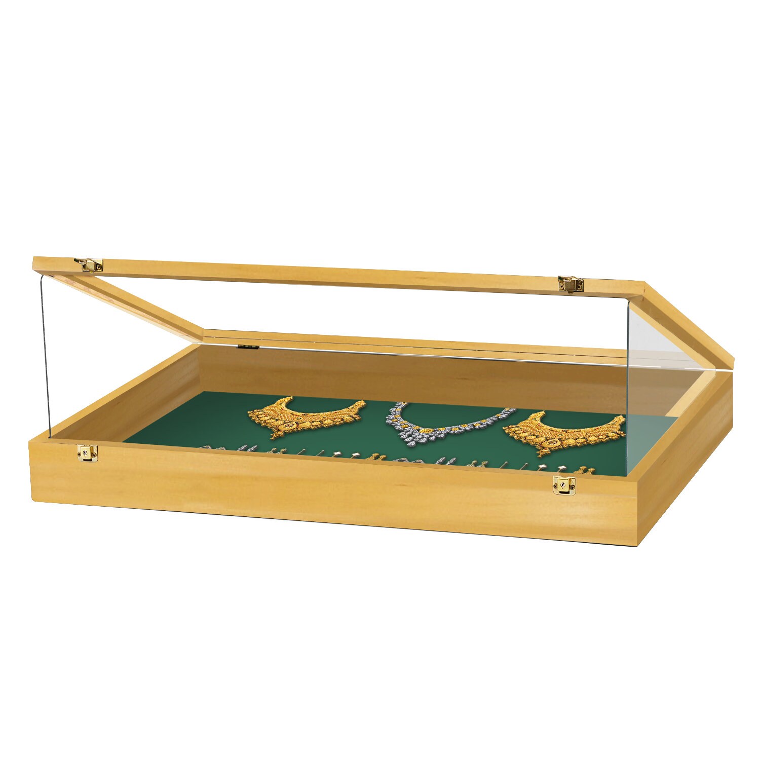 Trade Show Display Case Golden Oak Finish 24 X 36 X 4 Display Case ...