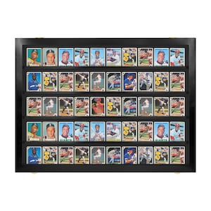 PENNZONI Sports Card Display Case, Holds 50 Ungraded Sports Cards, Baseball Card Display Case, Football Card Display Case