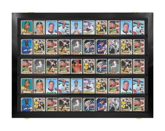 PENNZONI Sports Card Display Case, Holds 50 Ungraded Sports Cards, Baseball Card Display Case, Football Card Display Case