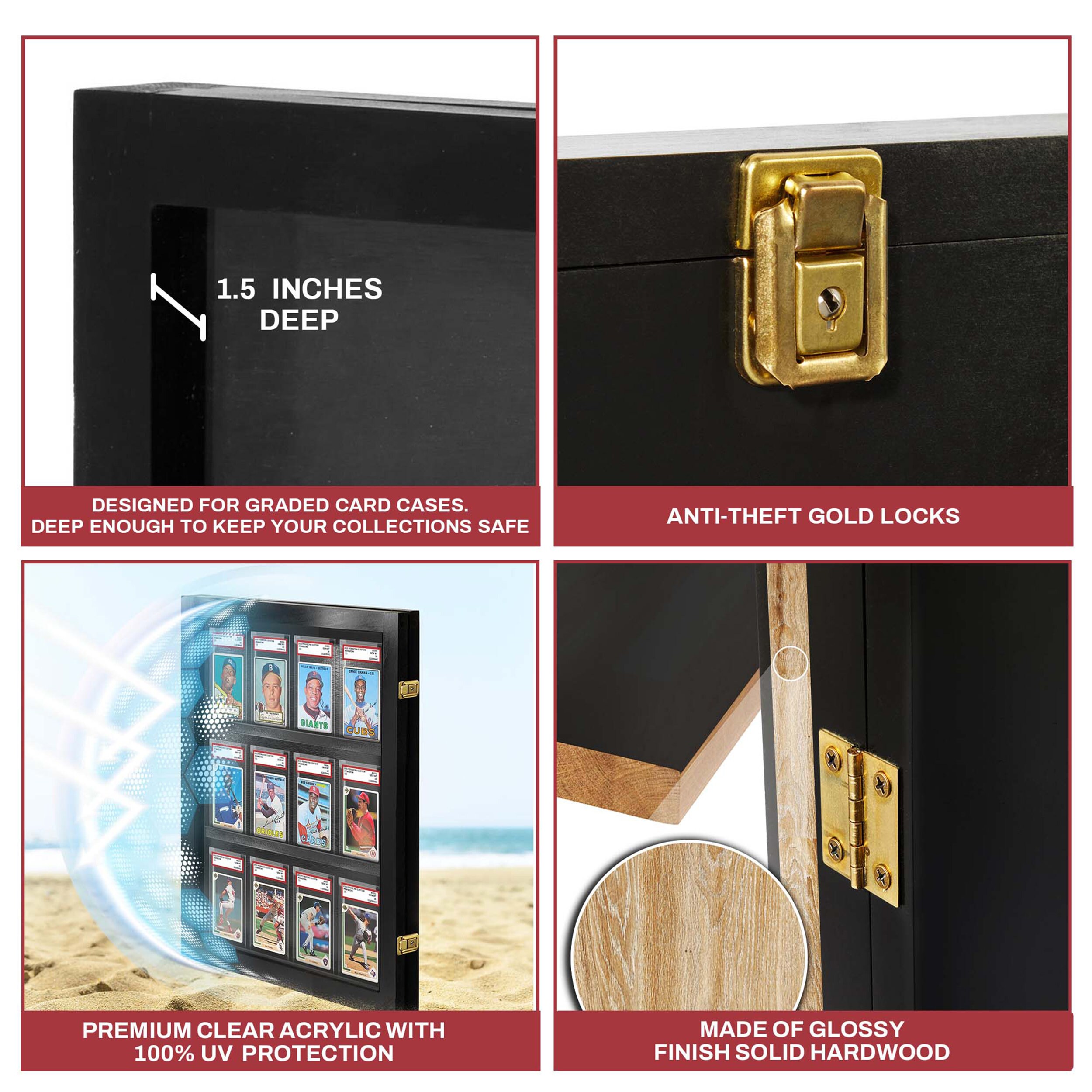 baseball card display case uv protection 50-Card Display Case main image 1