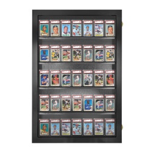 Baseball, football, vitrine pour cartes de sport, vitrine pour cartes de sport graduées, PSA, cartes graduées Beckett, 35 épaisseurs