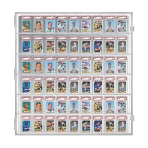 PENNZONI Baseball Card Display Case - 54 PSA Graded Sports Card Display Frame Lockable, Pokemon Card Display for Basketball & Hockey image 3
