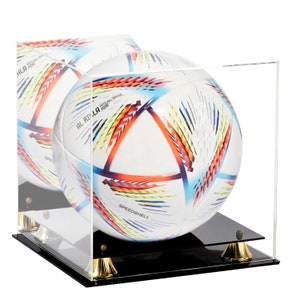 PENNZONI Soccer Ball Display Case, Clear Acrylic Soccer Display Case, Soccer Ball Holder