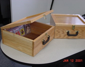 Oak Storage Case For baseball cards / Oak