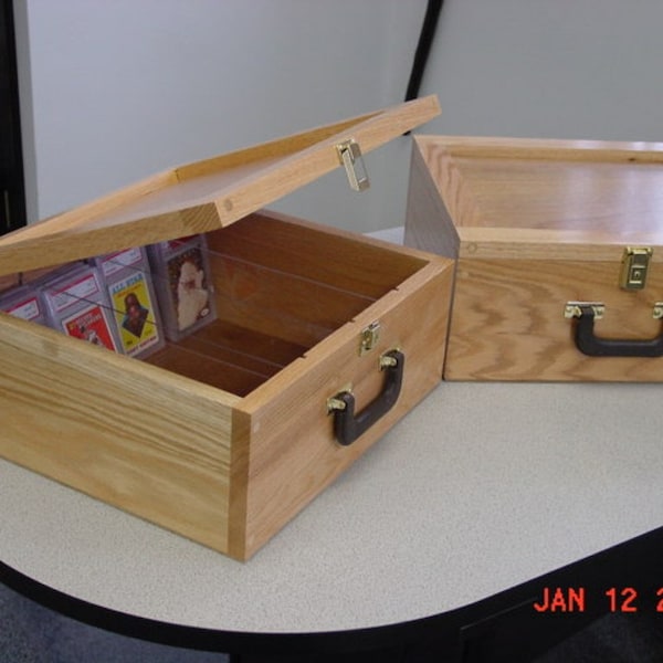 Oak Storage Case For baseball cards / Oak