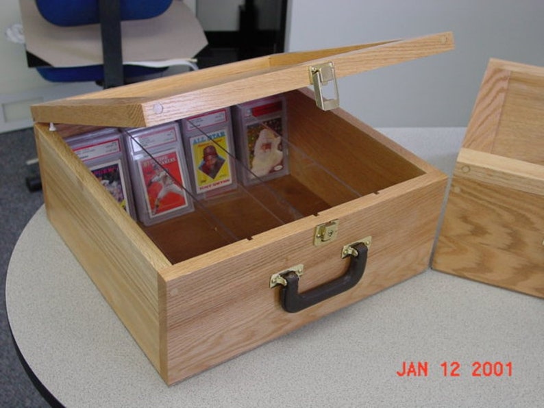 Oak Storage Case for Baseball Cards / Oak Etsy