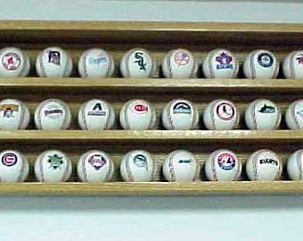 PENNZONI Baseball Display Case, Baseball Ball Case, Hockey Puck Display Case, Clear Acrylic Box Baseball Holder (Holds 30 Balls)