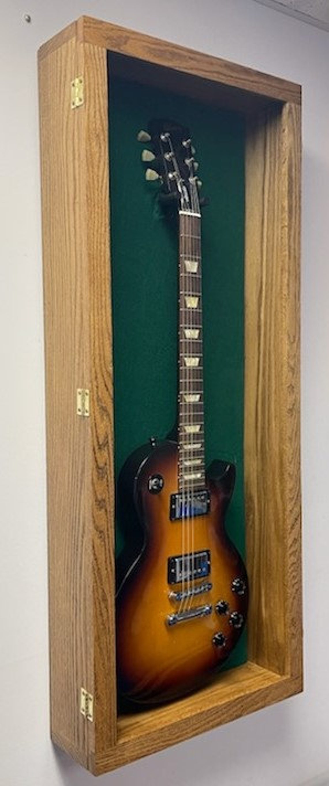 Guitar Display Case Solid Hardwood Electric Guitar Display Etsy