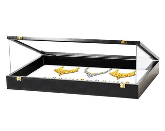 glass display cases for selling cards and money exchange 20 Card Display Case