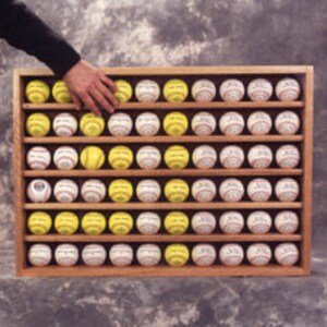 PENNZONI Baseball Display Case, Baseball Ball Case, Hockey Puck Display Case, Clear Acrylic Box Baseball Holder Holds 60 Balls image 2