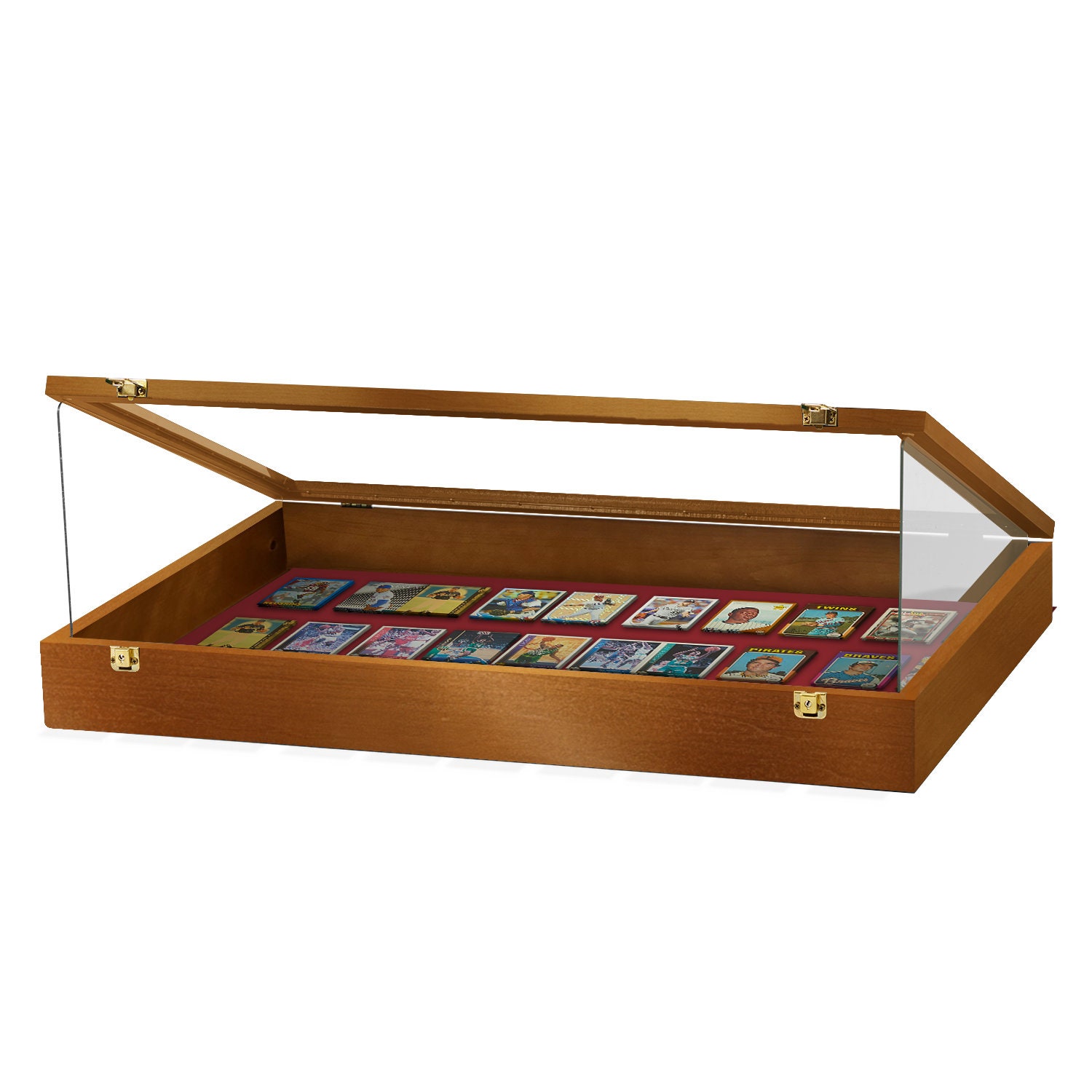 Trade Show Display Case Walnut Finish 24 X 36 X 4 Display Case P302W ...
