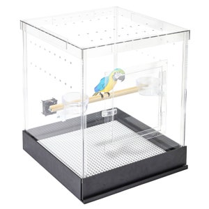 Premium Bird Cage / Fully Acrylic Bird Cage / MADE in the USA / Sound reducing