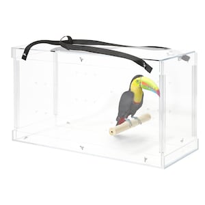 Bird Carrier Macaw Fully Acrylic / Noice reducing acrylic / Premium Acryic / Made in the USA image 1