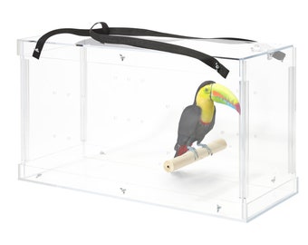 Bird Carrier Macaw Fully Acrylic / Noice reducing acrylic / Premium Acryic / Made in the USA