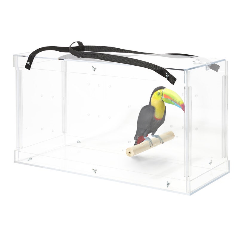 Bird Carrier Macaw Fully Acrylic / Noice reducing acrylic / Premium Acryic / Made in the USA image 1