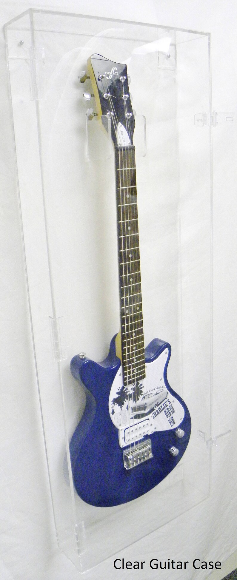 Acrylic Guitar Display Case All Acrylic Crystal Clear Guitar Etsy