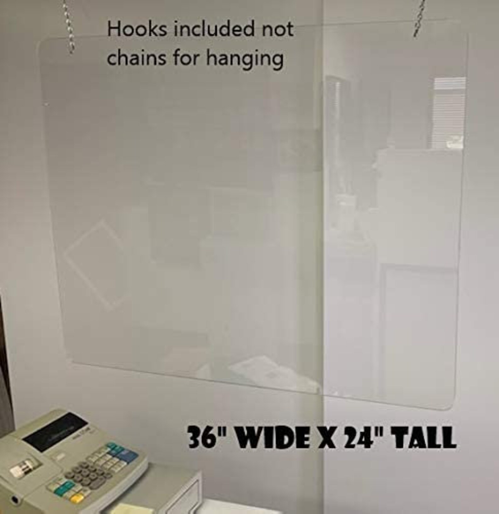 Hanging Acrylic Plexiglass Shield for Counters 36 X Etsy