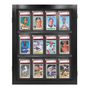PENNZONI Vitrine pour cartes de sport, Vitrine pour cartes classées PSA, Peut contenir 12 cartes de sport classées, Vitrine pour cartes de baseball