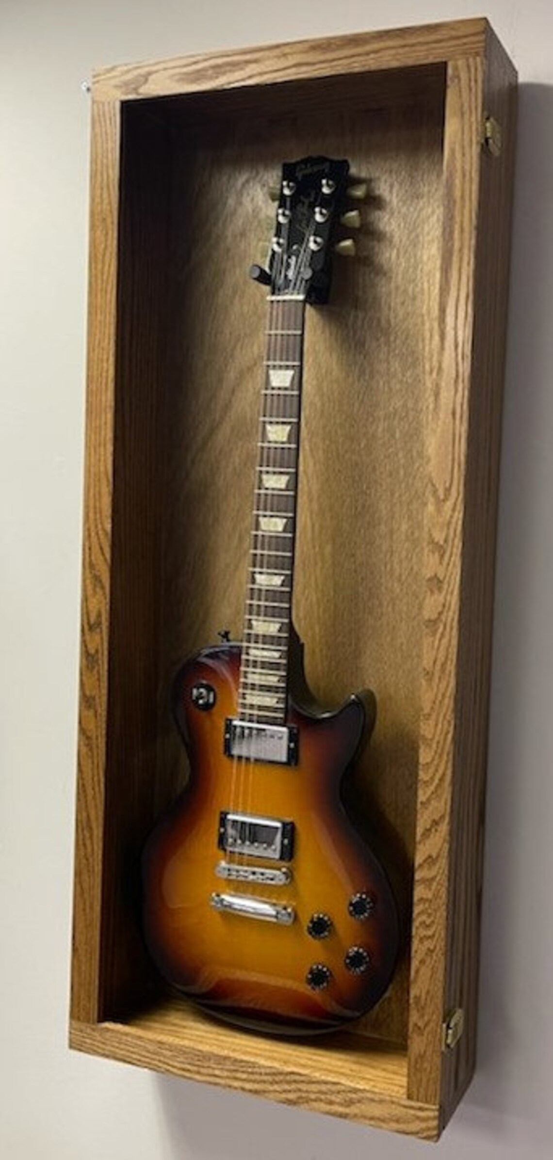 Guitar Display Case Solid Hardwood Electric Guitar Display Etsy