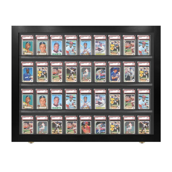 36 Inch Trading Card Display Shelf – Holds PSA, SGC & Graded Slabs – White Wood