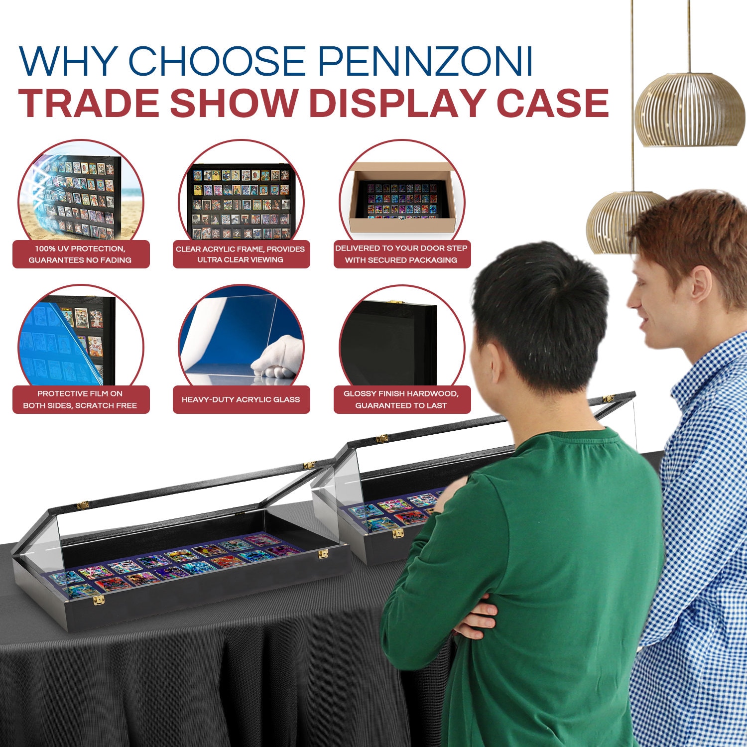 Trade Show Display Case, Card Show Display Case Table Top Display Case 24 X  36 X 4 Display Case P302B Glossy Black Finish - Etsy