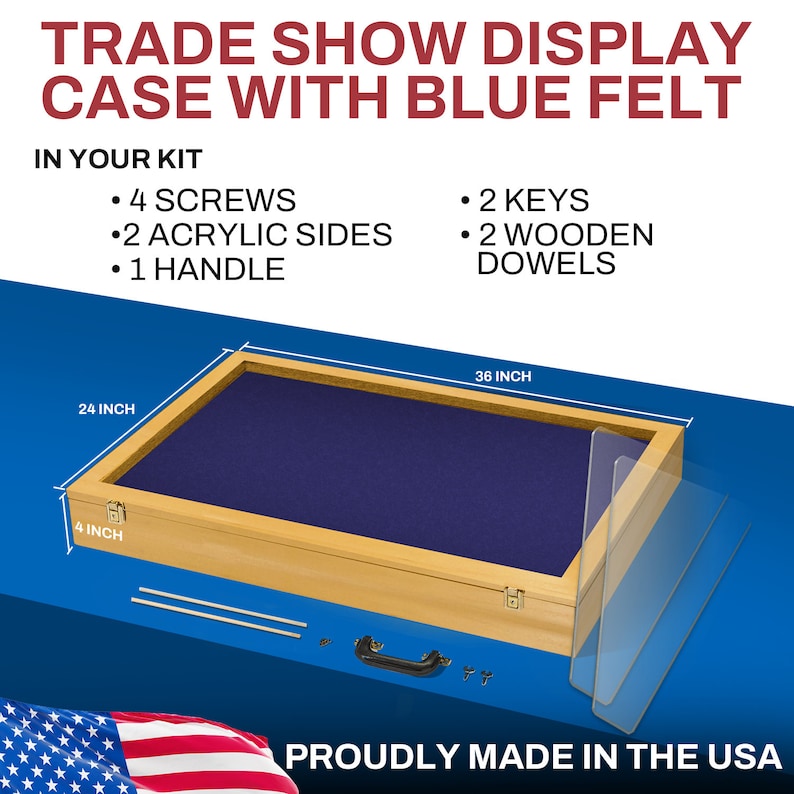 Trade Show Display Case Golden Oak Finish 24 X 36 X 4 Display Case ...