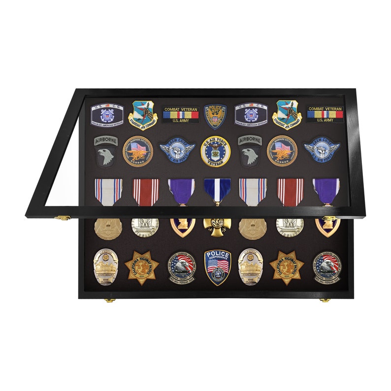 Pin Display Case & Medal Display / Shadow Box for Military / Police ...