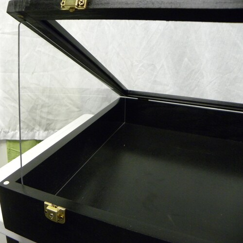 trade show card display case Black 24 in. x 31 in. Sports Frame Case, Baseball Card Display Case, Graded Cards Display (1-P Horizontal) HD-HOR-CF1P 1.5 inch thick Large Cards Trade Show Display