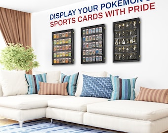 PENNZONI Sports Card Display Case, PSA Graded Card Display Case, Holds 35 Graded Sports Cards, Baseball Card Display Case