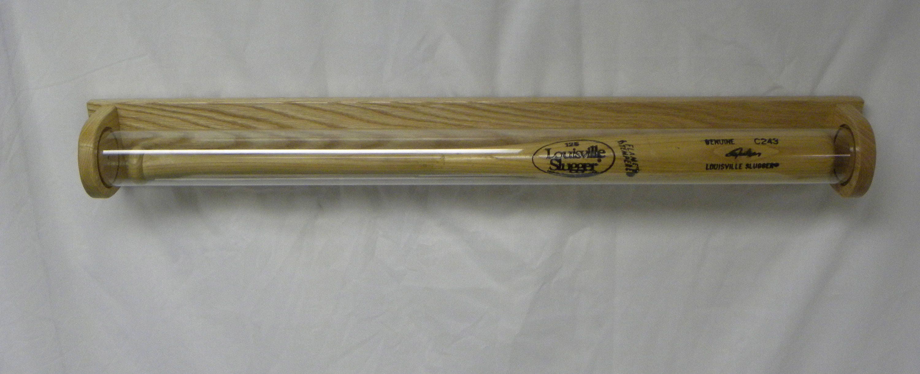 Baseball Bat Display Case Real Wood Oak Single Bat Case Solid Etsy