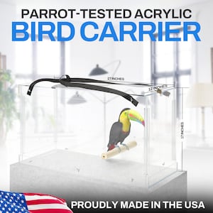 Bird Carrier Macaw Fully Acrylic / Noice reducing acrylic / Premium Acryic / Made in the USA image 8
