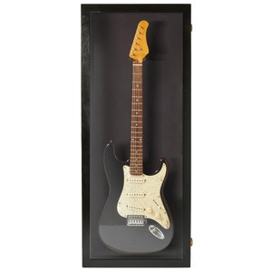 PENNZONI Electric Guitar Display Case Wall Mount, Acrylic Electric Guitar Case, Made from Hardwood Frame & Clear Acrylic
