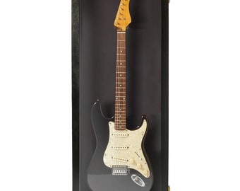 PENNZONI Electric Guitar Display Case Wall Mount, Acrylic Electric Guitar Case, Made from Hardwood Frame & Clear Acrylic