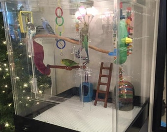 Image showcasing Plexiglass Bird Cage - Etsy