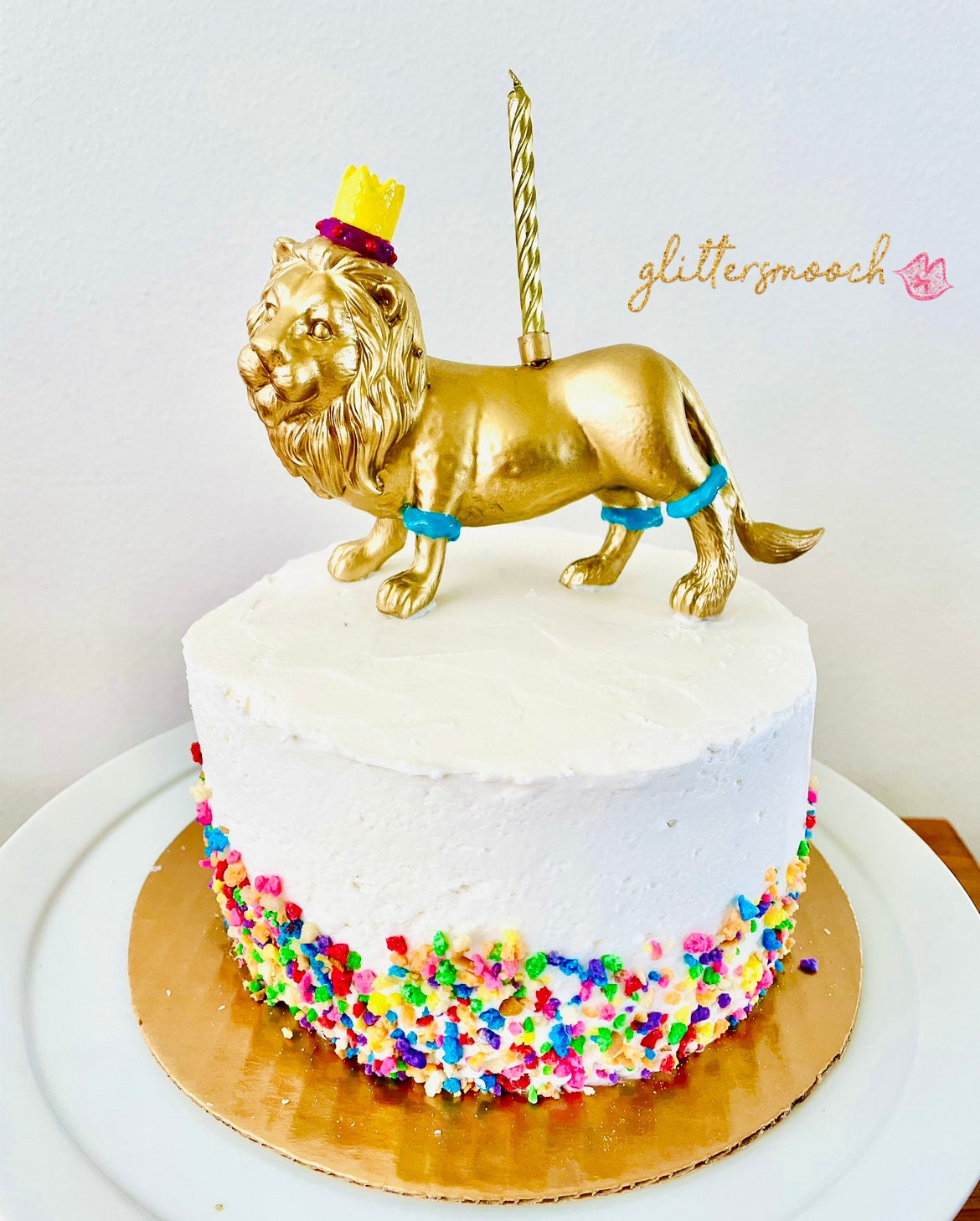 Circus Animal Cake Topper With Candle Etsy