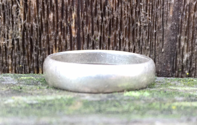 Unisex Men/'s Women/'s 925 Sterling Silver Vintage Wedding Band. Size 9 34