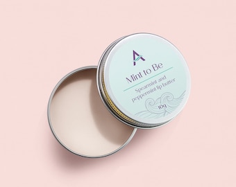 Peppermint & Spearmint Lip Balm | Vegan Lip Care | Luxury Lip Balm | Minty Flavour