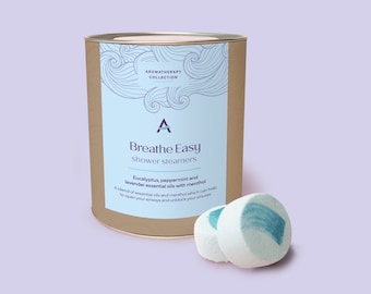 Peppermint and Eucalyptus Menthol Shower Steamers, Sinus Relief Aromatherapy Shower Bombs, Gifts For Shower Lovers, Pack of 10