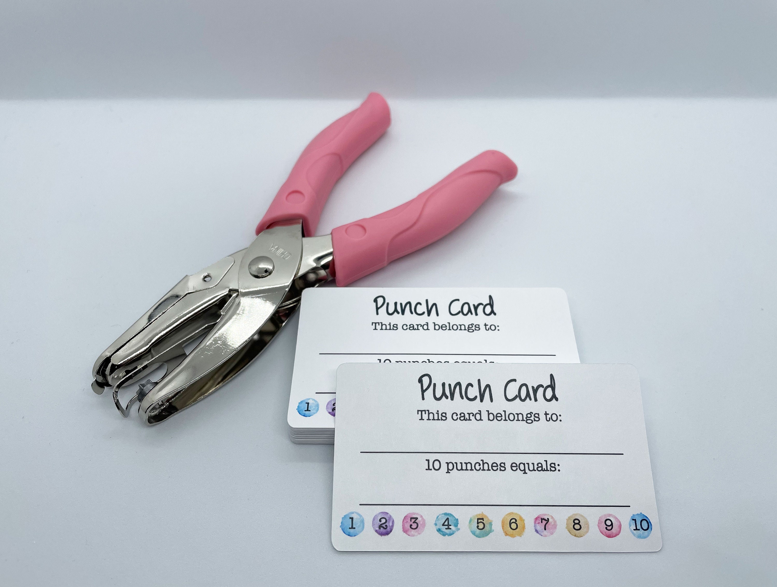 100 PCS Punch Cards, Incentive Reward Card Student Awards Loyalty