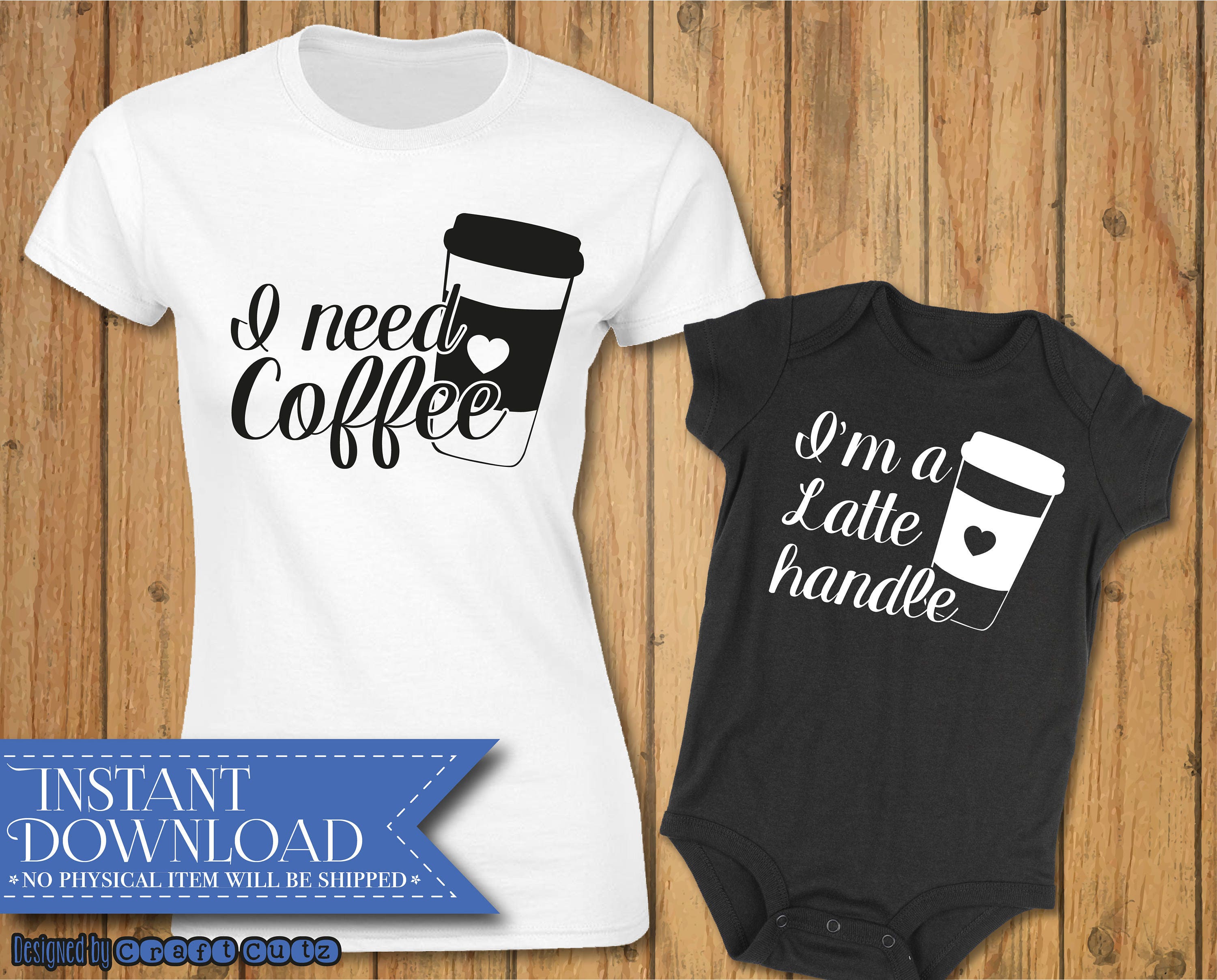 Download I Need Coffee I'm a Latte Handle SVG Coffee Design Mom | Etsy