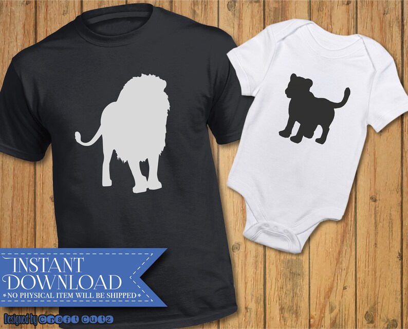 Download Lion and Cub svg Dad and Baby svg Father and Son dxf | Etsy
